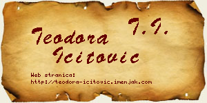 Teodora Ićitović vizit kartica